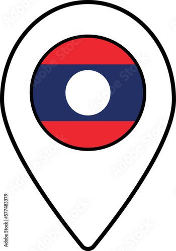 Laos flag map pin navigation icon. Free Download Laos flag map pin navigation icon. - GFXLoad