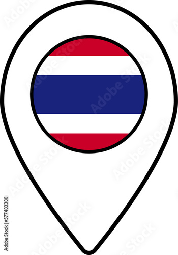 Free Download Thailand flag map pin navigation icon. - GFXLoad