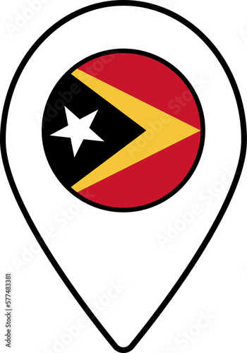 Free Download Timor Leste flag map pin navigation icon. - GFXLoad