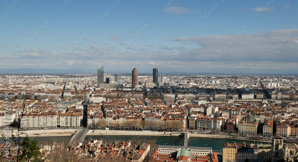 Panorama de la ville de Lyon