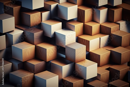 abstract background made of cubes