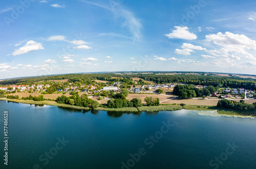 Luftbild Ventschow See und Stadt Drohe