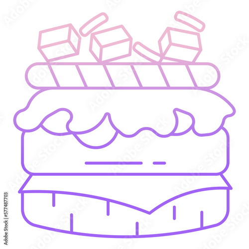 burger without bun icon