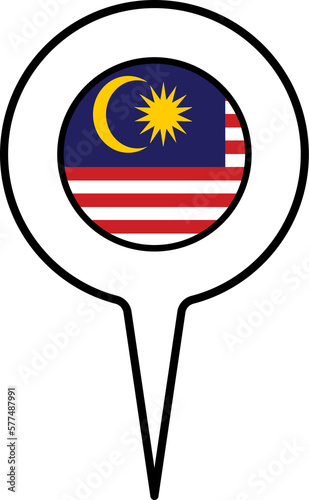 Malaysia flag Map pointer icon. Free Download Malaysia flag Map pointer icon. - GFXLoad