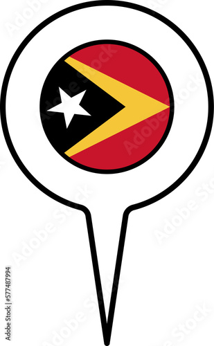 Free Download Timor Leste flag Map pointer icon. - GFXLoad