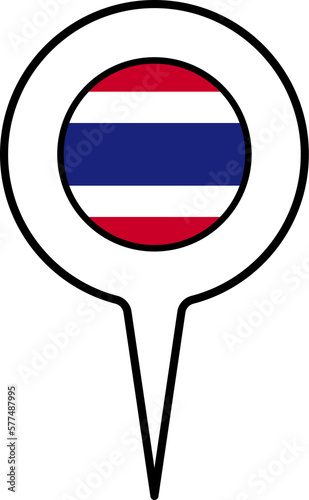 Thailand flag Map pointer icon. Free Download Thailand flag Map pointer icon. - GFXLoad