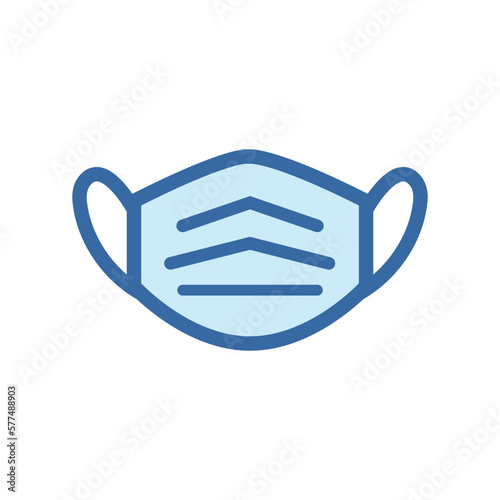 Protective face mask icon mouth guard vector illustration