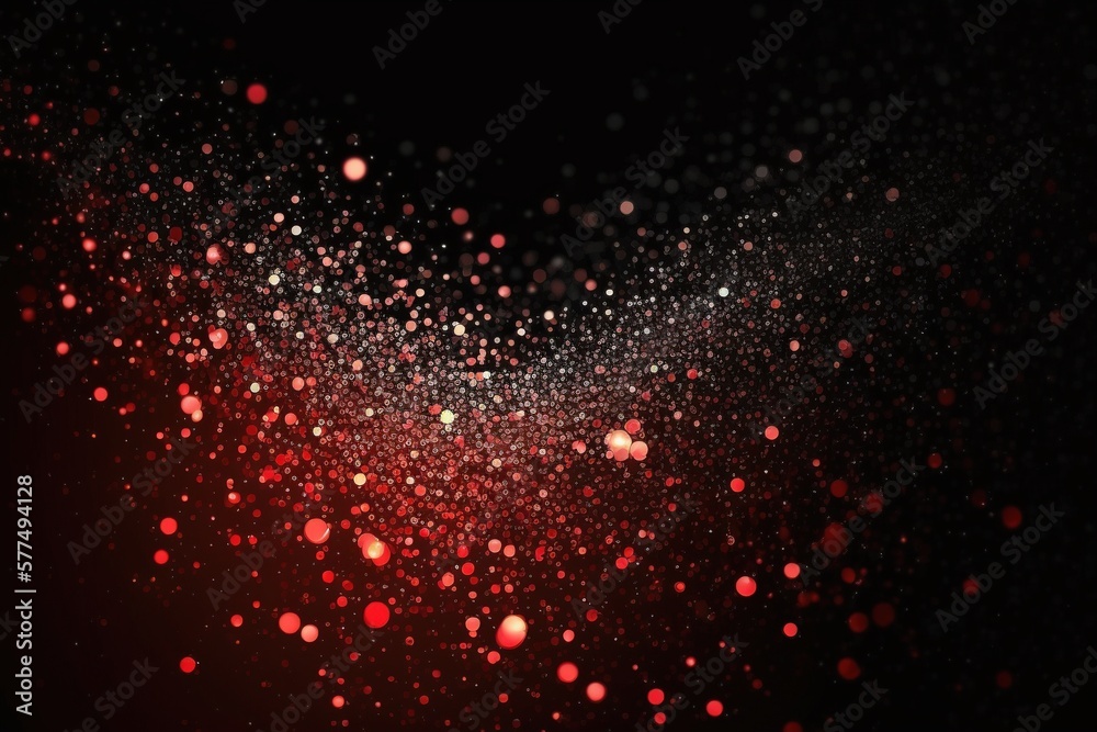 Blurred dark red gradient with glitter for gift cards. generative AI - obrazy, fototapety, plakaty 