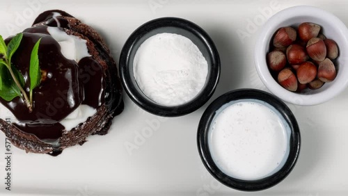 souffle on isolated white background