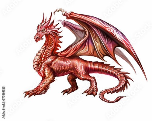 Beautiful red dragon