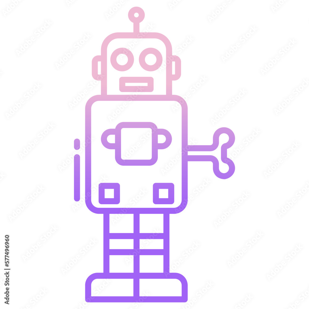 Fototapeta premium robot toy icon