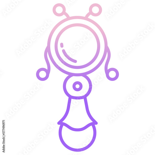 spinning rattle toy icon