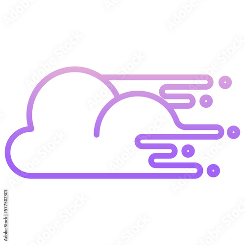 Moving cloud icon