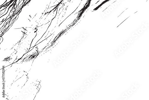Monochromatic stop freeze frame of black and white grunge pencil doodle scribbles lines on white background. Coal line sketch. Vector.