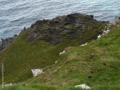 Cliffs of Moher on a rainy day - County Clare - ireland photo