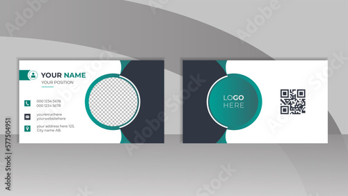 Modern Double sided business card design for business and personal use. Creative and clean trendy visiting card or presentation card template. Vector illustration design.
