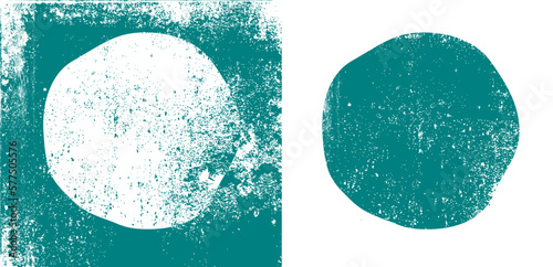 Abstrakte Grafik mit rundem Element - Hintergrund in blau