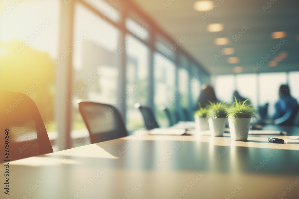 modern office interior, blurred modern office chair desk table defocused background modern office interior, blurred modern office chair desk table defocused background