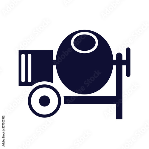 concrete mixer machine icon