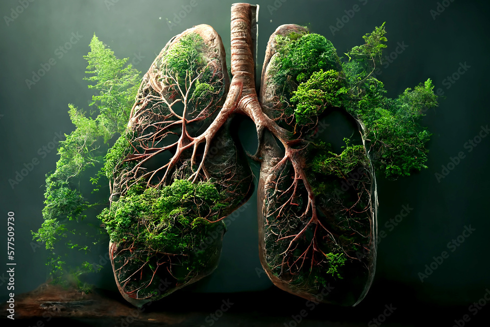 The forest, the lungs of Earth. Fresh and clean lungs without lung
