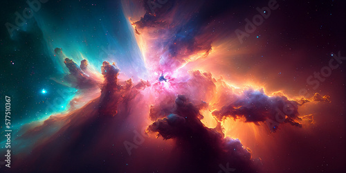 The birth of a new star. Elements furnished by NASA. Fototapet