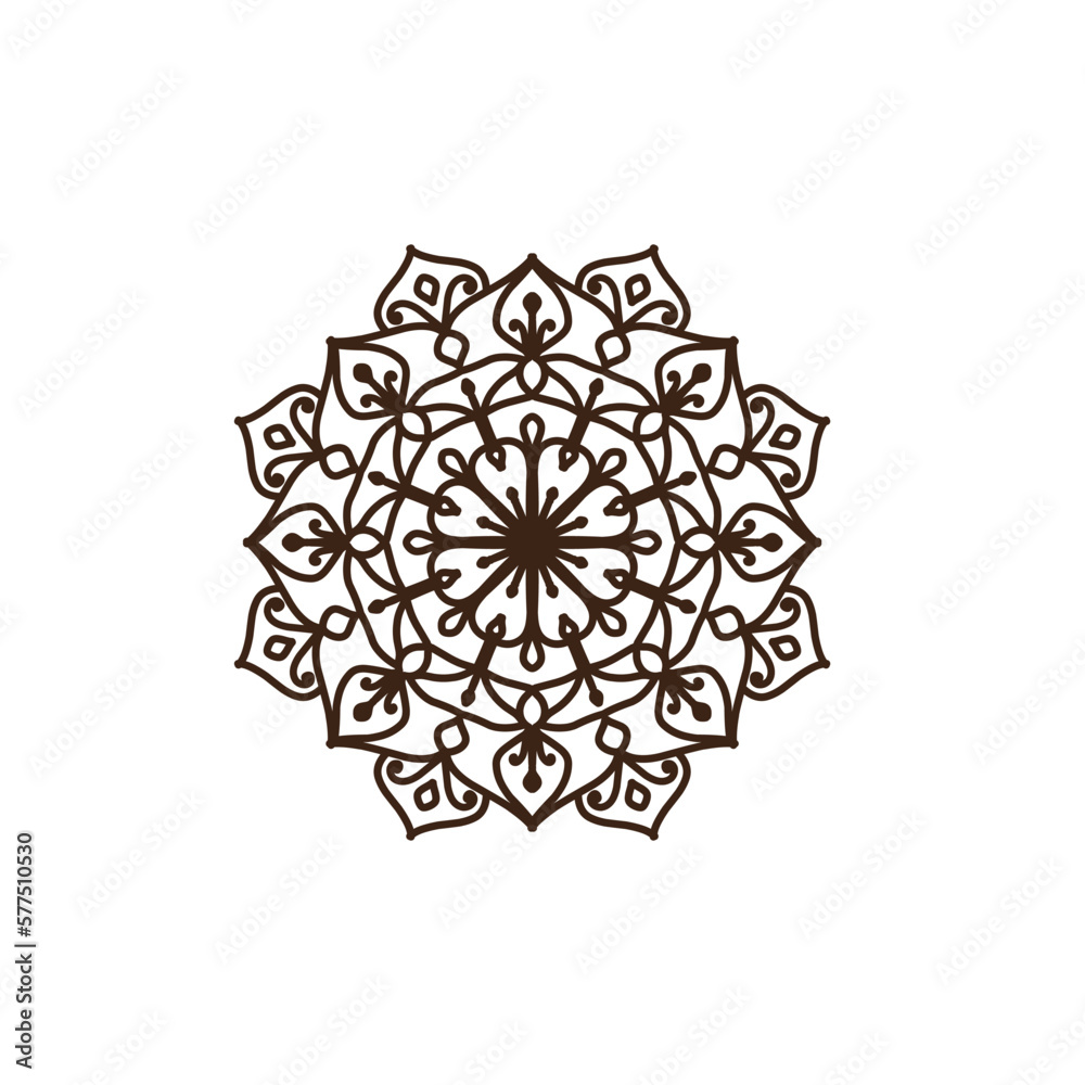Circular pattern in mandala shape for Henna, Mehndi, tattoo, decoration. Decorative ornament in ethnic oriental style. Coloring book page. Circular pattern in mandala shape for Henna, Mehndi, tattoo, decoration. Decorative ornament in ethnic oriental style. Coloring book page.