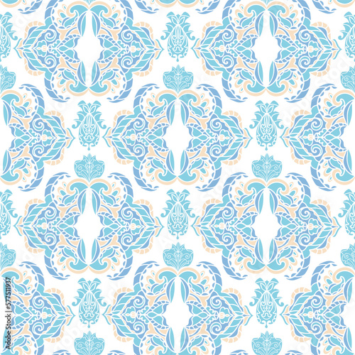 Indian ornament pattern .Can be used for designer wallpapers  for textile  packaging  printing or any desired idea. Different elements of paisley.Vector Image. Seamless image. 