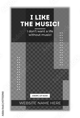 Foto A poster that says I love the music Instagram Story Design