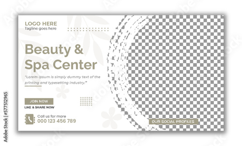 A flyer for the beauty and beauty center web banner or video thumbnail design