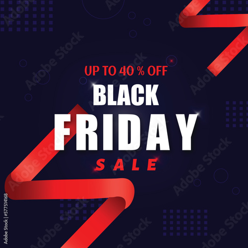 Black Friday sale social media post template design 