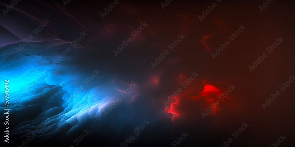 abstract background with billows of smoke in the dark. Generative AI