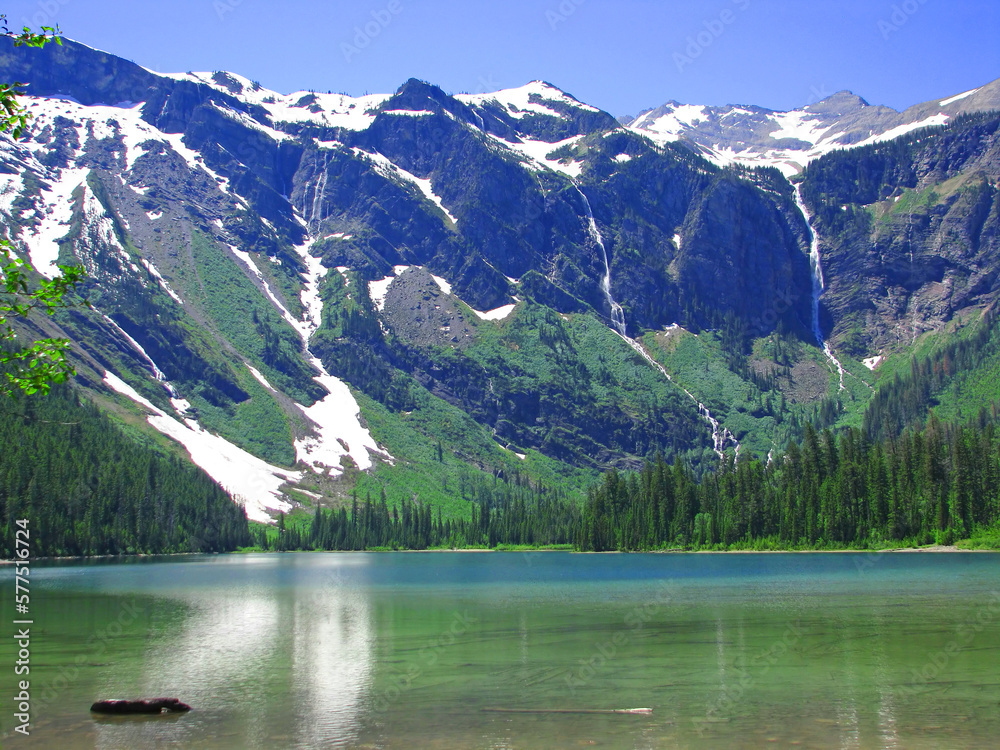 Mountain and lake scene