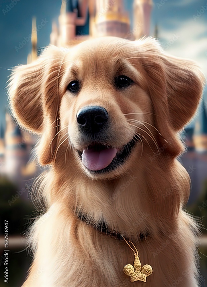 Golden retriever, cute golden retriever ,dog, cute , generated by ai