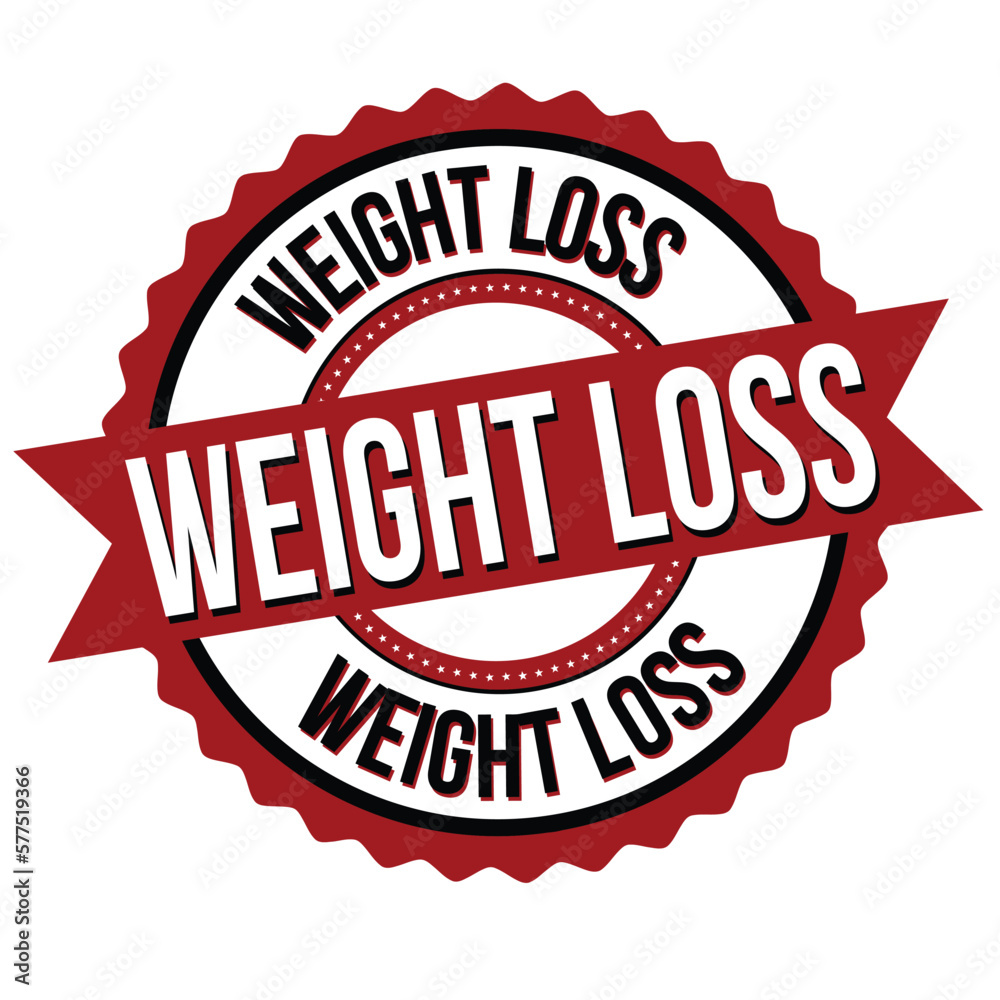 Weight loss label or stamp