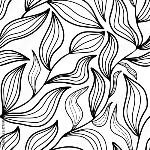 Aesthetic contemporary printable seamless pattern with branches and leaves. Modern floral background for textile, fabric, wallpaper, wrapping, gift wrap, paper, scrapbook and packaging