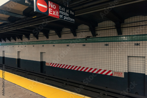 Dirty, grunge wall of New York subway