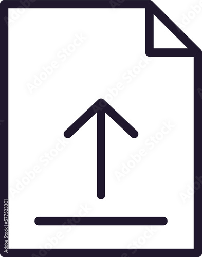 Single line icon of file on isolated white background. High quality editable stroke for mobile apps, web design, websites, online shops etc.