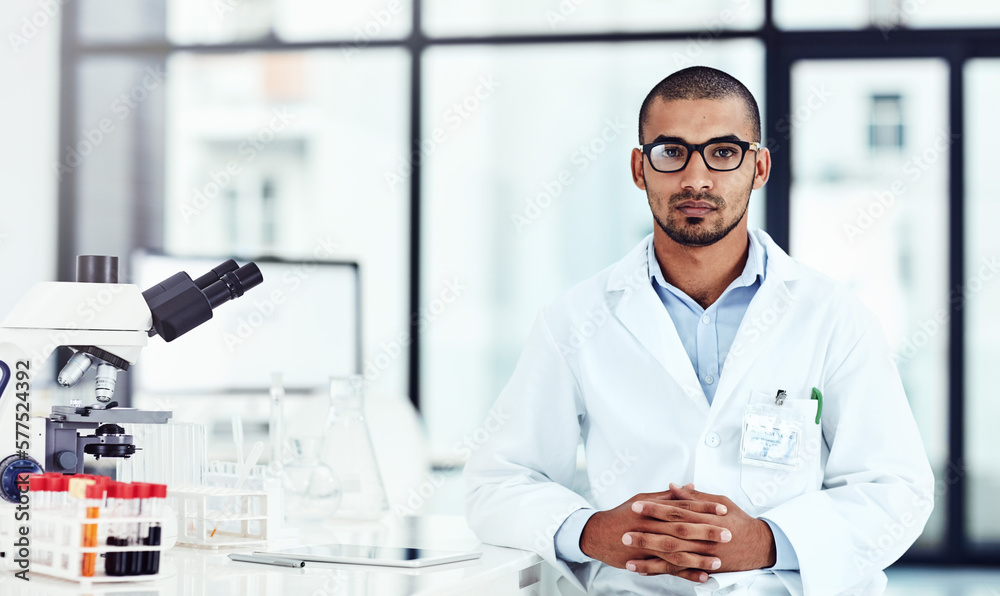 Hes an important part of the scientific lab. Cropped shot of a young male scientist working in his lab. Hes an important part of the scientific lab. Cropped shot of a young male scientist working in his lab.
