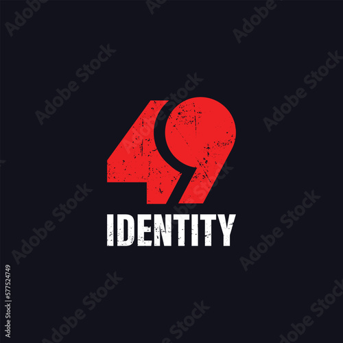Logo number 49 identity with the concept of vintage and grunge photo