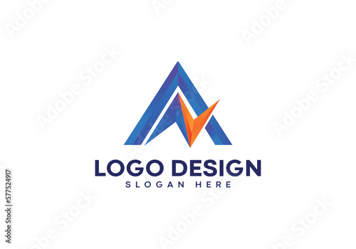 Free Download A letter with electric logo design on luxury background. A monogram initials letter logo concept. A icon design. A elegant and Professional gradient letter icon on white background. - GFXLoad