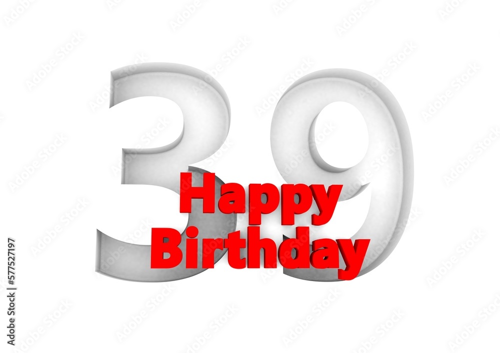 Happy Birthday with big relief number Happy Birthday with big relief number