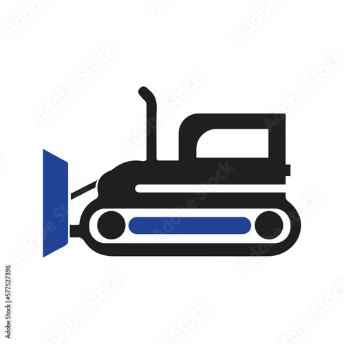 garbage cleaner bulldozer icon