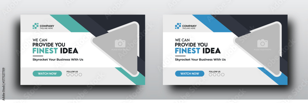 Fotografie Business youtube thumbnail design with creative layout