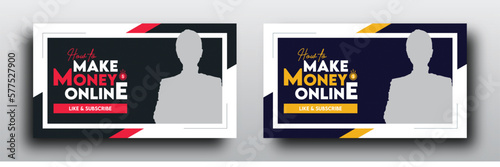 Online money making tips youtube video thumbnail design