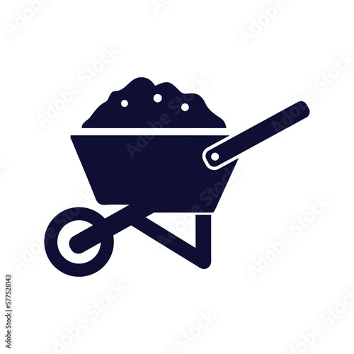 gardening wheelbarrow icon