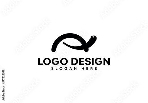NU letter with turtle logo design on luxury background. NU monogram initials letter logo concept. NU letter icon design. NU elegant and Professional black letter icon on white background.