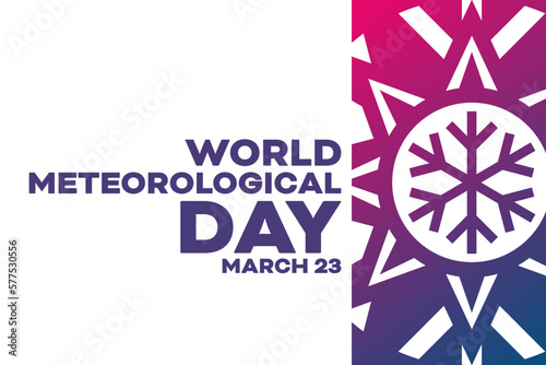 World Meteorological Day. March 23. Vector illustration. Holiday poster.
