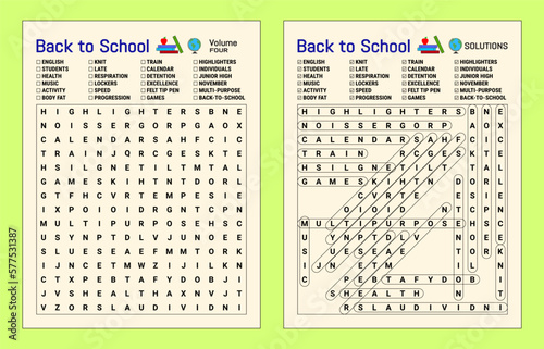 Back To School Word Search Puzzle - Volume Four