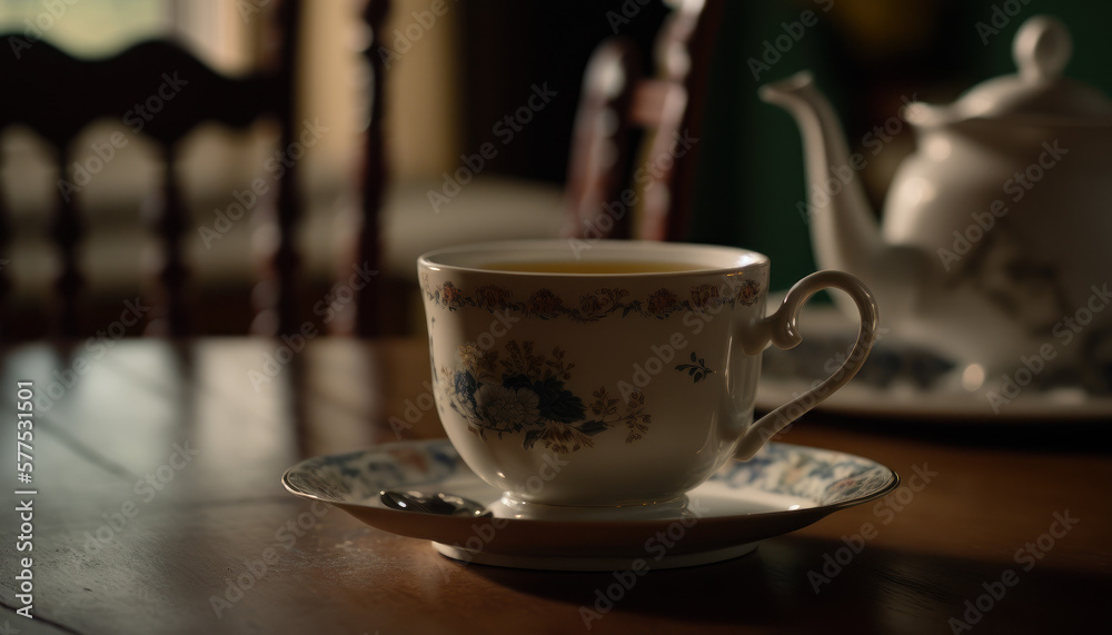 Obraz premium drink, cup of tea, coffee, home, breakfast Generative AI, Generativ, KI