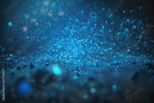 Abstract bright glitter blue background out of focus3 d render, background, illustration, generative ai